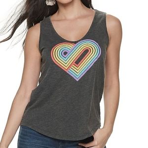 + NWT Rainbow heart tank